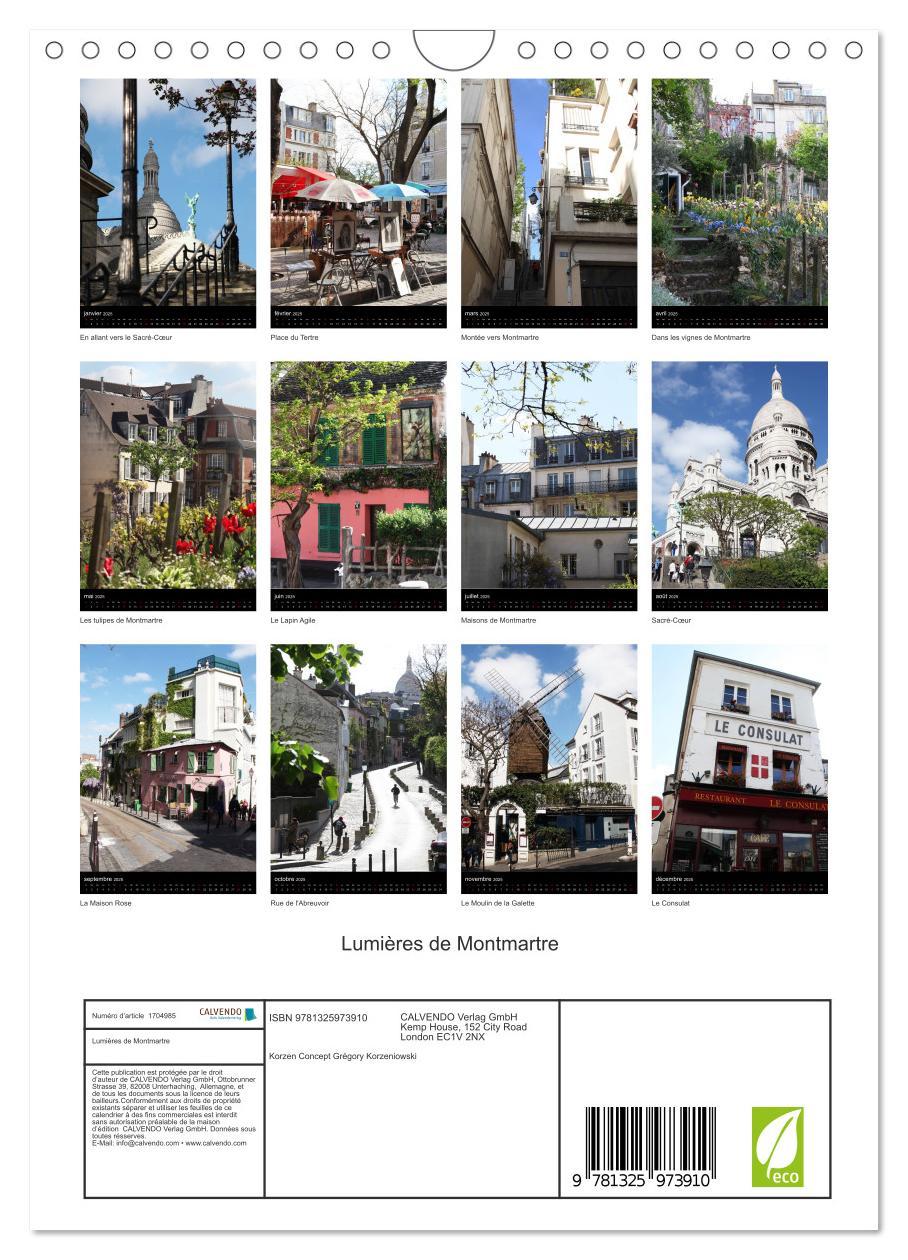 Bild: 9781325973910 | Lumières de Montmartre (Calendrier mural 2025 DIN A4 horizontal),...