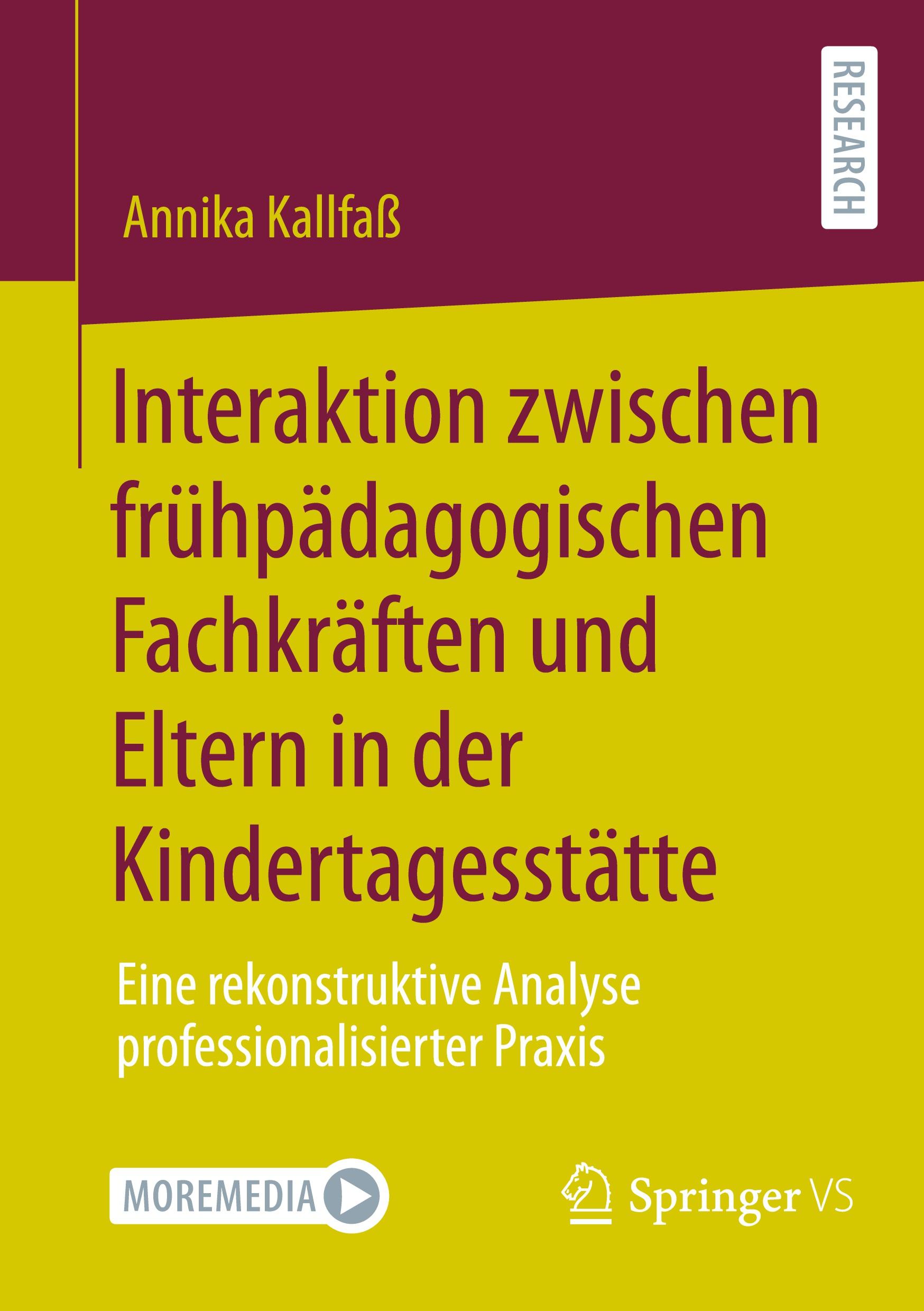 Cover: 9783658361884 | Interaktion zwischen frühpädagogischen Fachkräften und Eltern in...