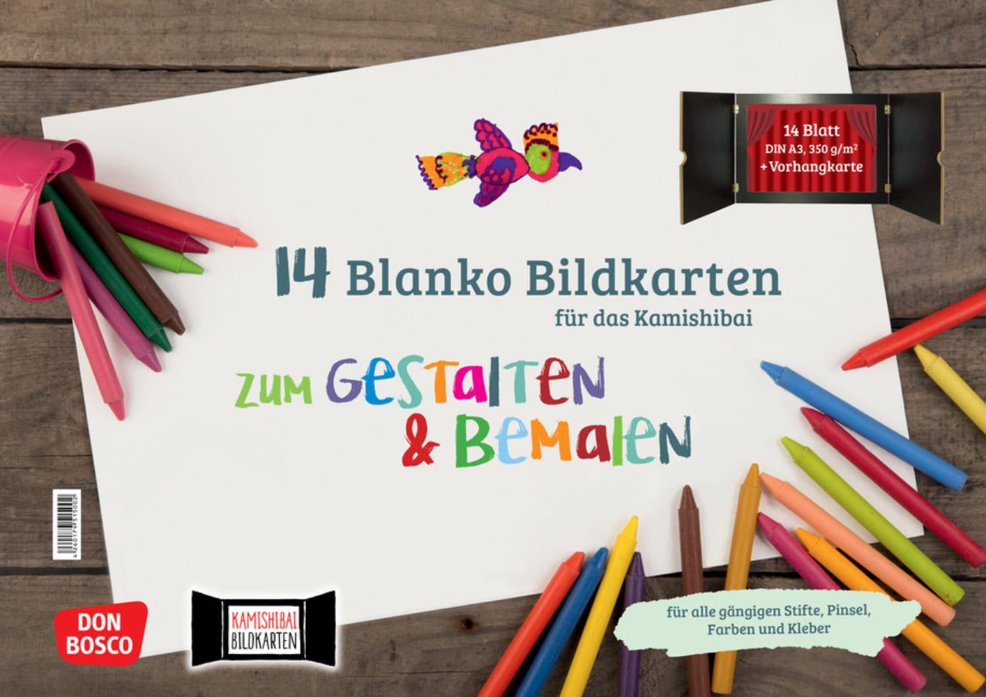 Cover: 4260179515002 | 14 blanko Bildkarten zum Gestalten &amp; Bemalen für das Kamishibai | Box