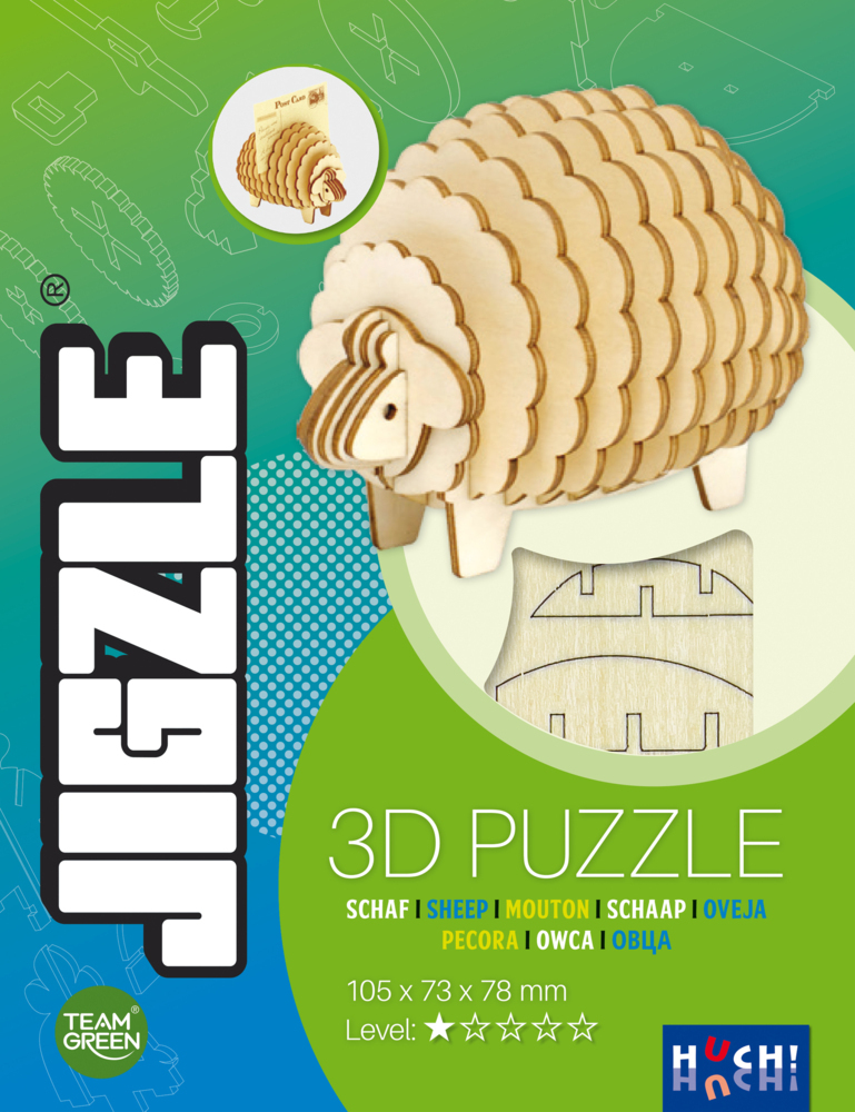 Cover: 4260071882271 | JIGZLE - Schaf (Puzzle) | Team Green | Spiel | In Spielebox | 882271