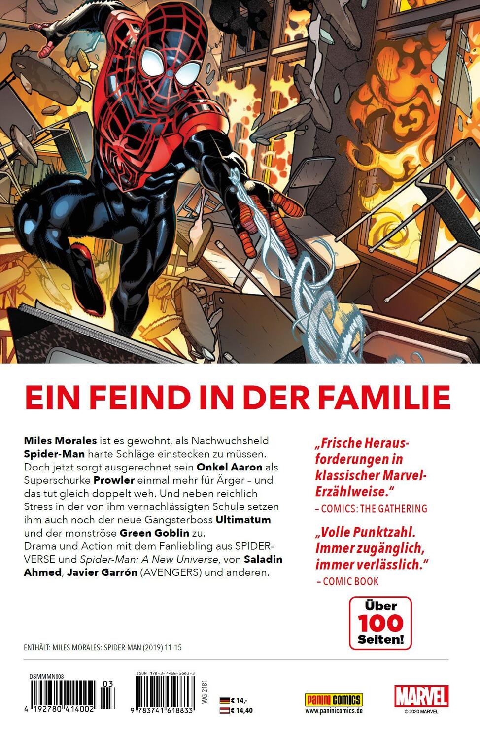 Rückseite: 9783741618833 | Miles Morales: Spider-Man - Neustart | Bd. 3: Familienprobleme | Buch