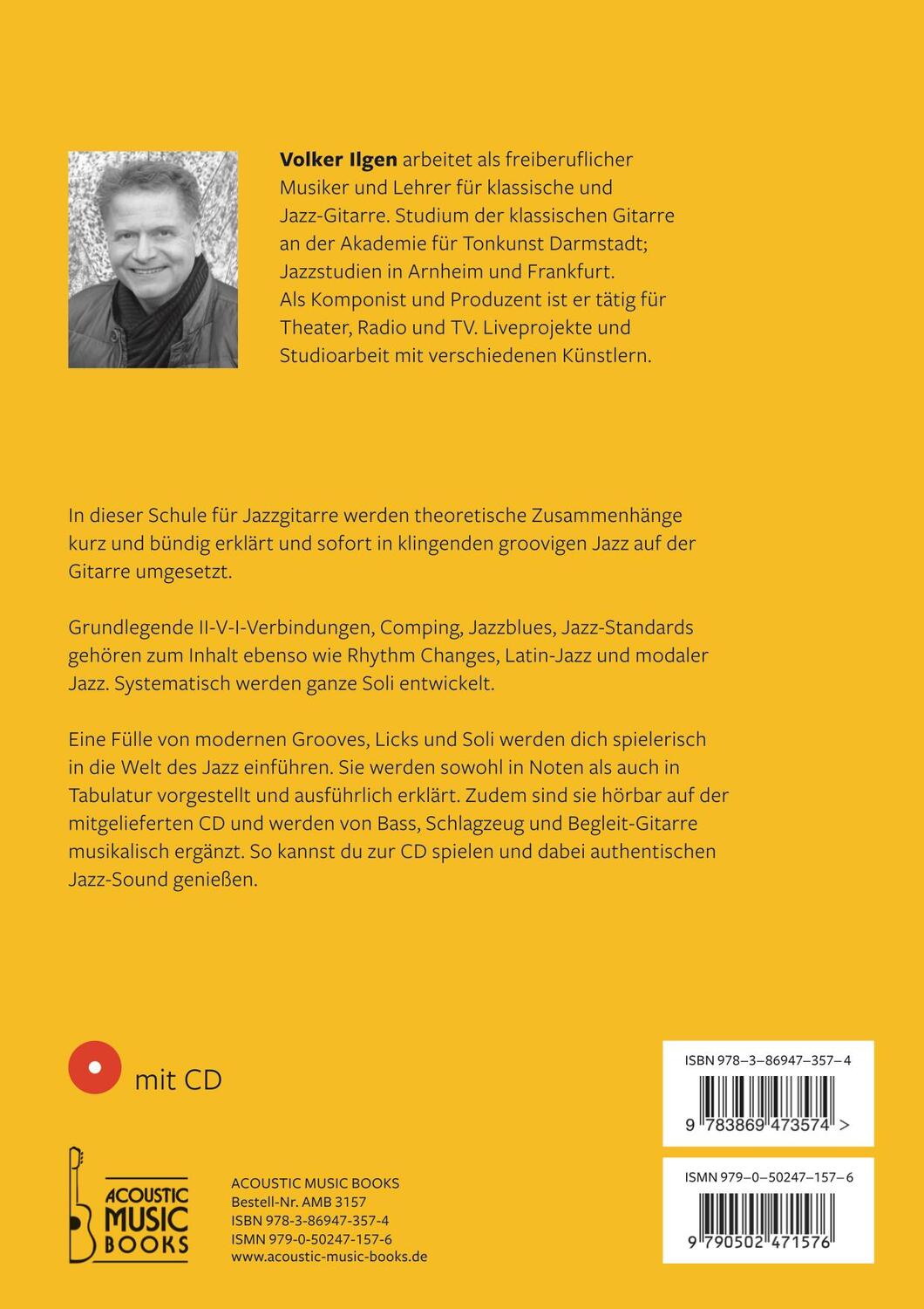 Rückseite: 9783869473574 | Jazz Guitar now! Mit CD | Volker Ilgen | Taschenbuch | Deutsch | 2017