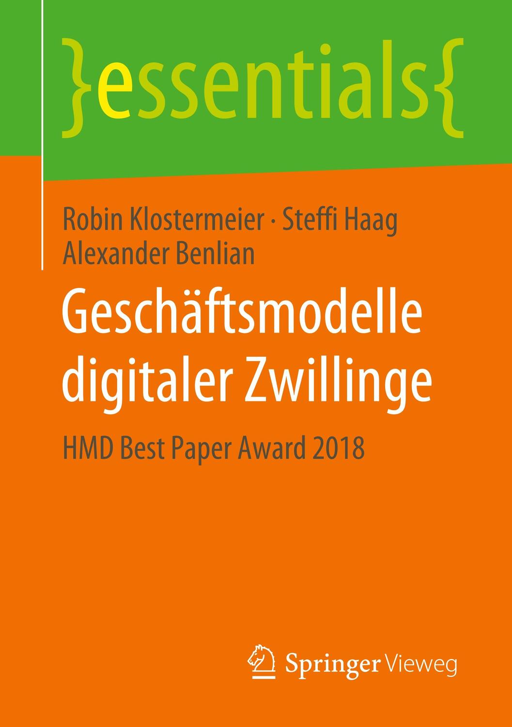 Cover: 9783658283520 | Geschäftsmodelle digitaler Zwillinge | HMD Best Paper Award 2018