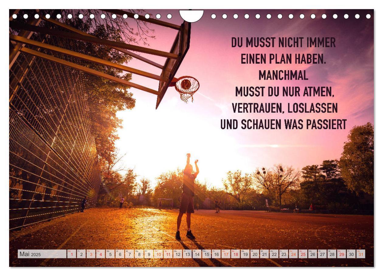 Bild: 9783435123377 | Positive Sprüche - Motivation und Basketball (Wandkalender 2025 DIN...