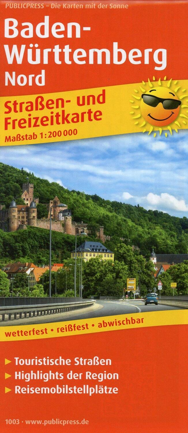 Cover: 9783961320035 | Baden-Württemberg-Nord. Straßen- und Freizeitkarte 1 : 200 000 | 2017