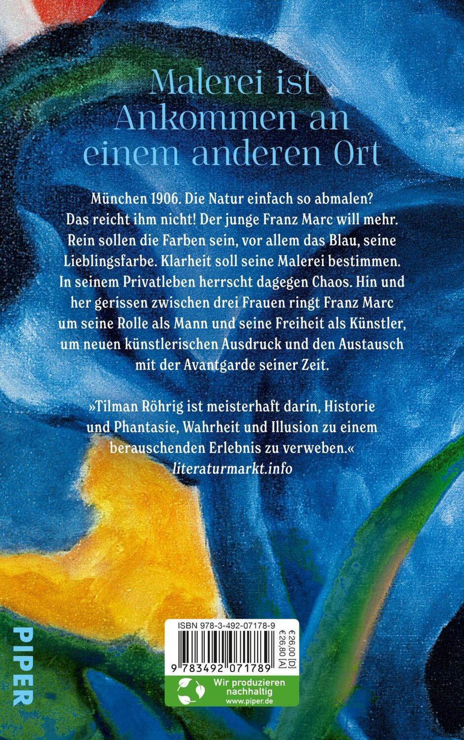 Rückseite: 9783492071789 | Der Maler und das reine Blau des Himmels | Tilman Röhrig | Buch | 2022