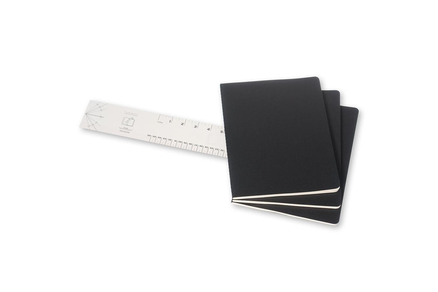 Bild: 9788883705021 | Moleskine Cahier Extra Large kariert schwarz. 3er Pack | Moleskine