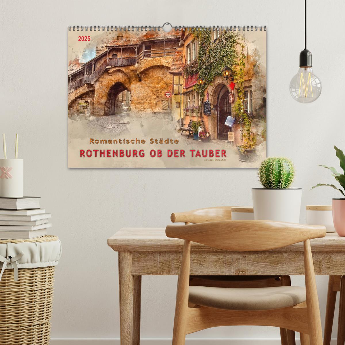 Bild: 9783435409778 | Romantische Städte - Rothenburg ob der Tauber (Wandkalender 2025...