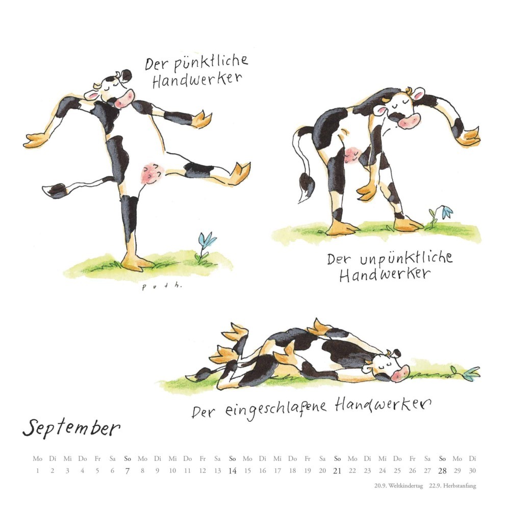 Bild: 4250809653037 | DUMONT - Mit den Yoga-Kühen durchs Jahr 2025 Wandkalender, 23x23cm,...