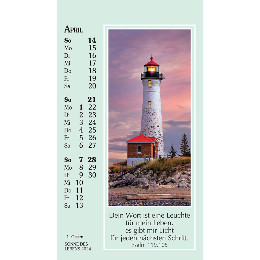 Bild: 9783754892046 | Sonne des Lebens 2024 | Mini-Kalender mit Bibelworten und Farbfotos