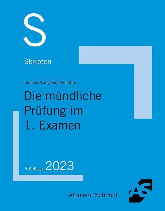 Cover: 9783867528924 | Skript Die mündliche Prüfung im 1. Examen | Christian Sommer (u. a.)