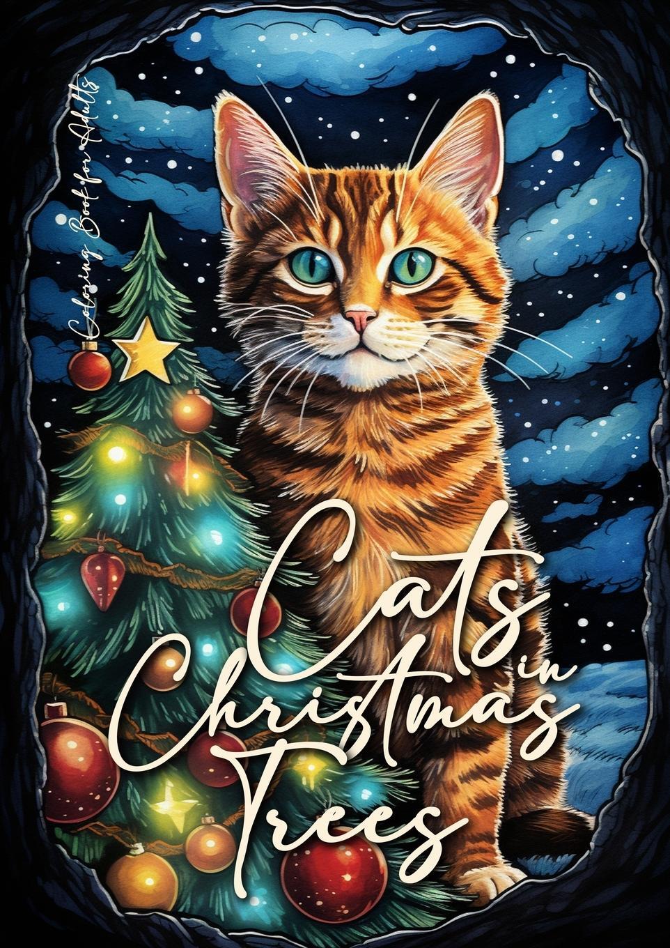 Cover: 9783758408656 | Cats in Christmas Trees Coloring Book for Adults | Monsoon Publishing