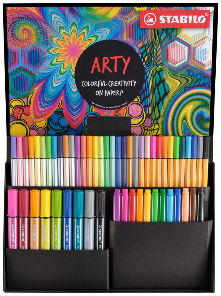 Bild: 4006381590488 | STABILO ARTY Creative Set 55er Pack Fineliner, Filzschreiber,...