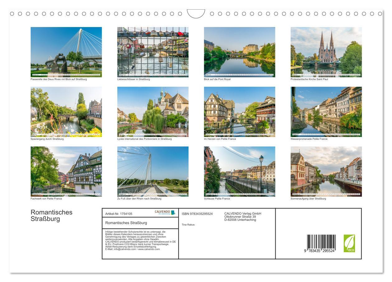 Bild: 9783435295524 | Romantisches Straßburg (Wandkalender 2025 DIN A3 quer), CALVENDO...