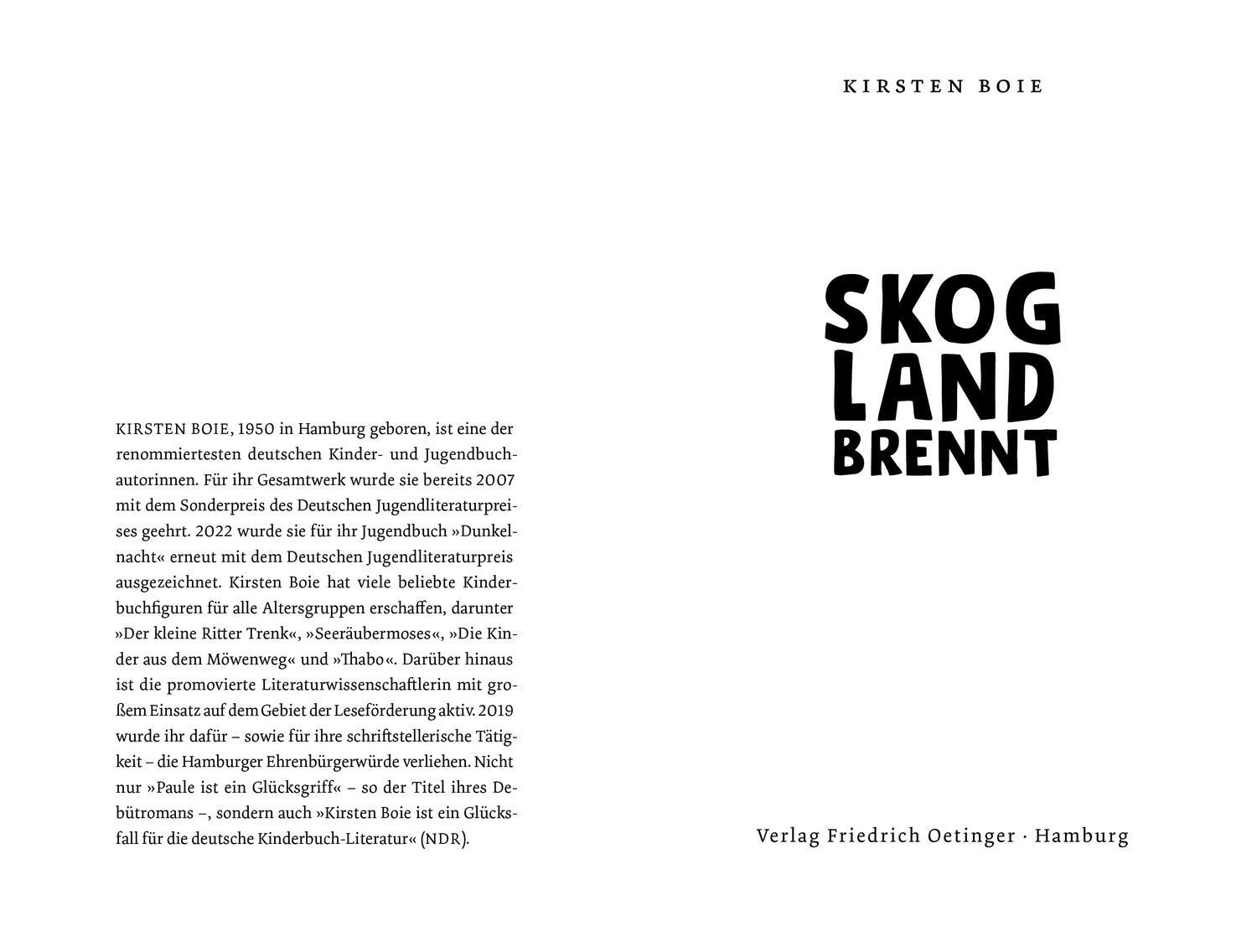 Bild: 9783751205559 | Skogland 3. Skogland brennt | Kirsten Boie | Taschenbuch | Skogland