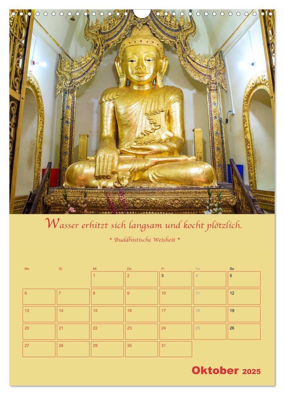 Bild: 9783435928125 | BUDDHA IN GOLD - Mit buddhistischen Sprüchen (Wandkalender 2025 DIN...