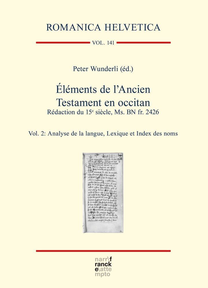 Cover: 9783772086816 | Éléments de l'Ancien Testament en occitan. Rédaction du 15e siècle,...