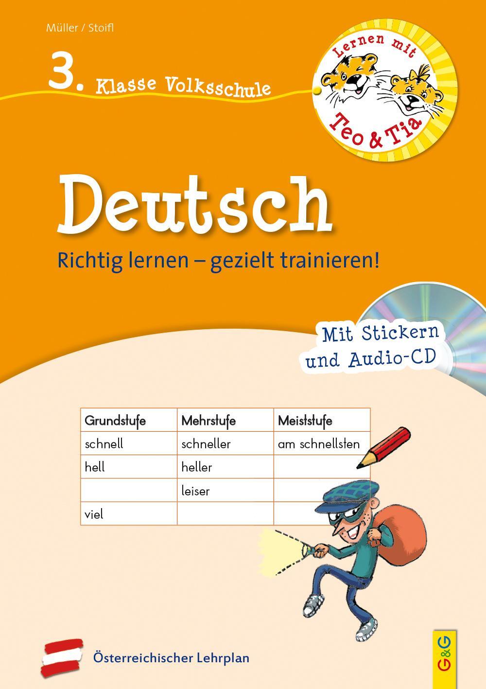 Cover: 9783707422023 | Lernen mit Teo und Tia Deutsch - 3. Klasse Volksschule mit CD | Buch