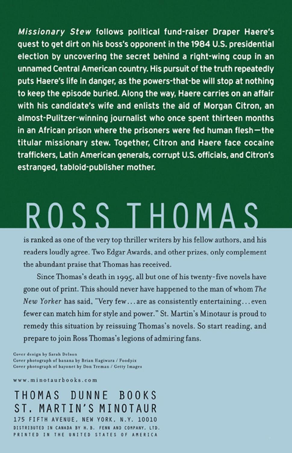 Rückseite: 9780312327064 | Missionary Stew | Ross Thomas | Taschenbuch | Paperback | Englisch