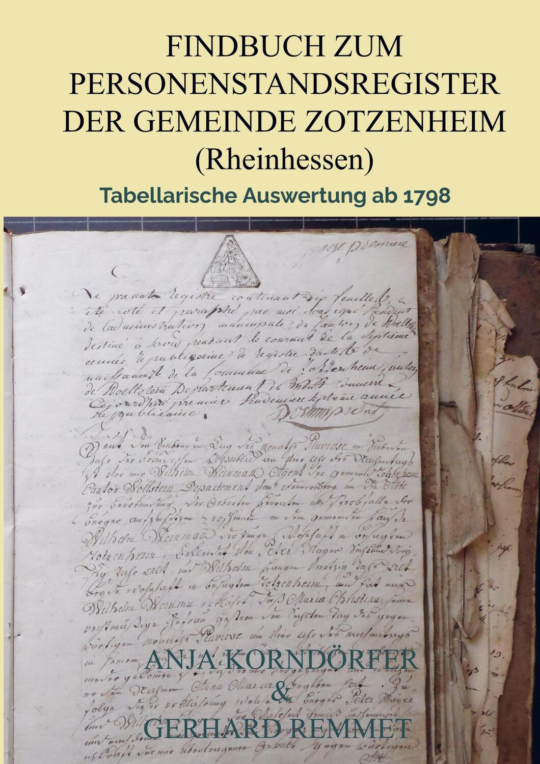 Cover: 9789403631561 | Findbuch zum Personenstandsregister der Gemeinde Zotzenheim/...