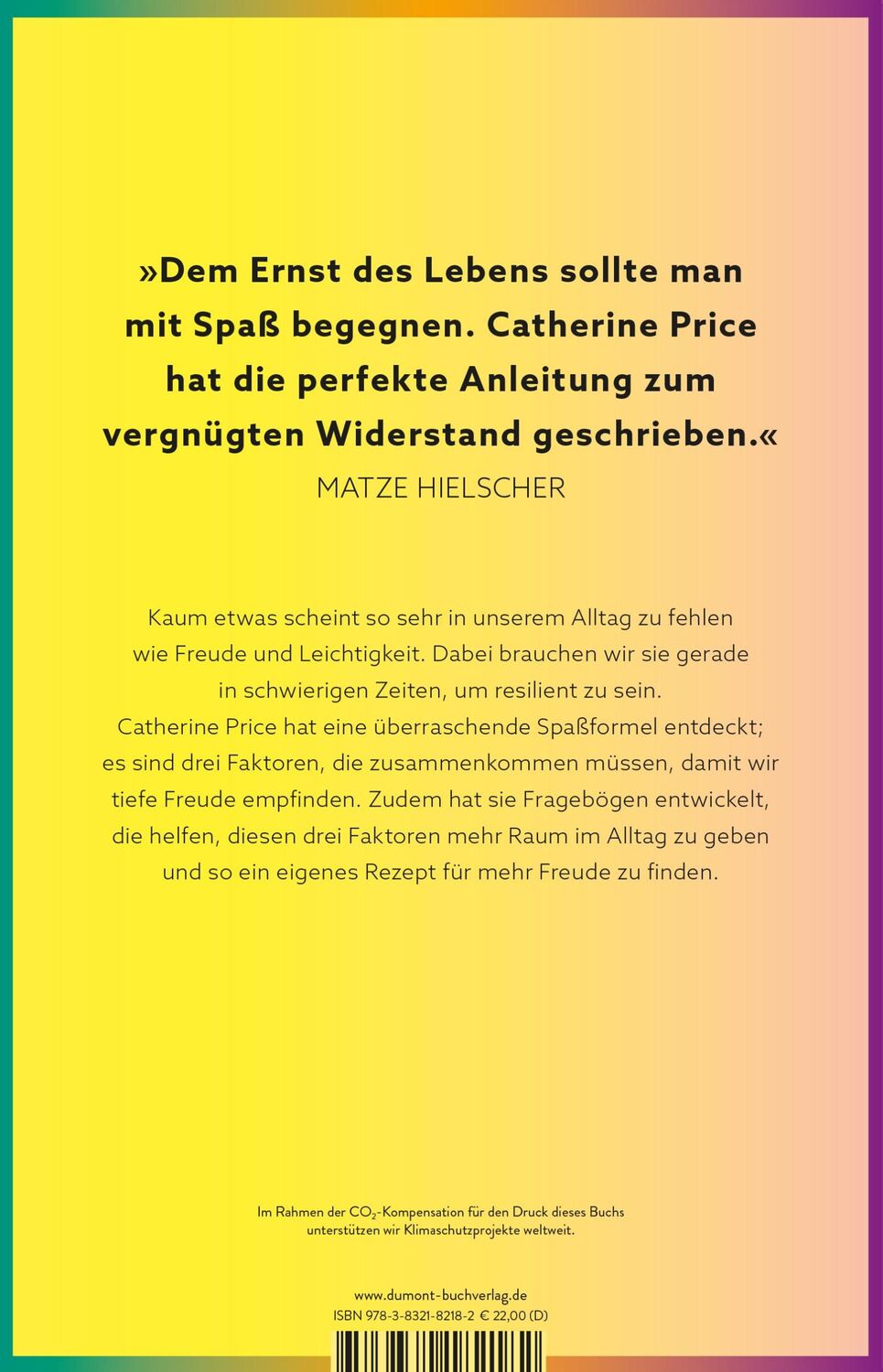 Rückseite: 9783832182182 | Die Macht der Freude | Wie man sich wieder lebendig fühlt | Price