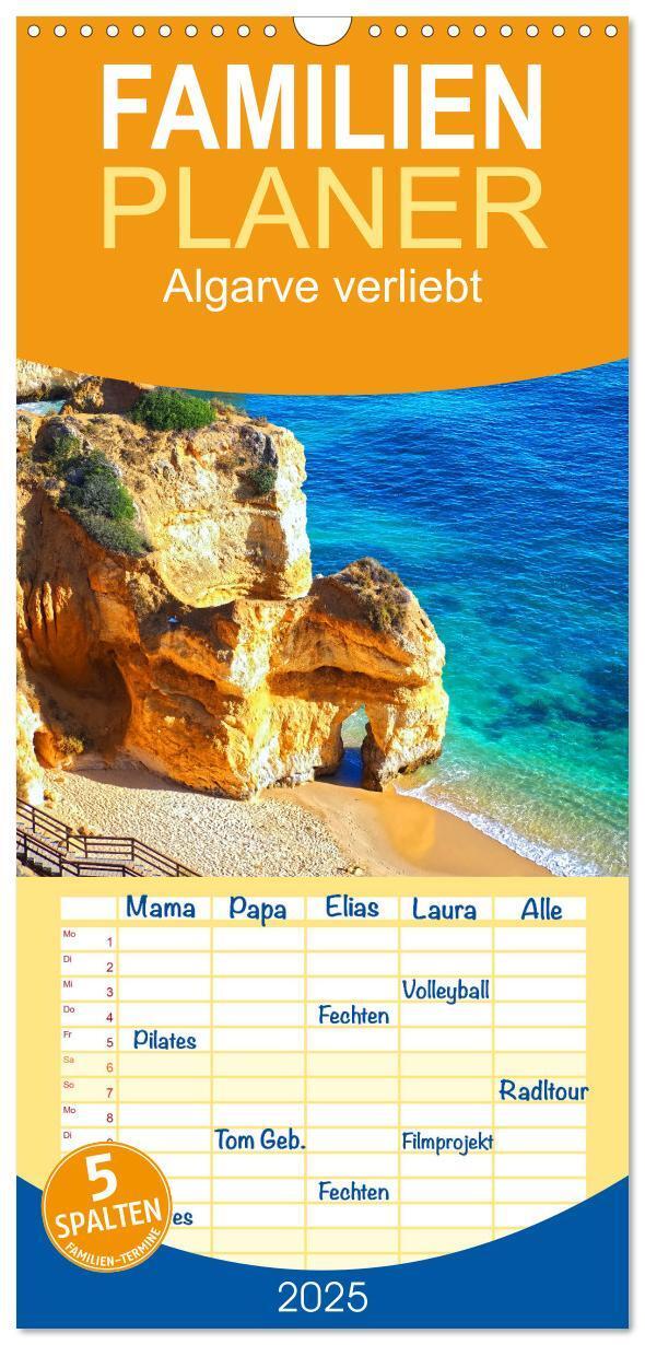 Cover: 9783457100295 | Familienplaner 2025 - Algarve verliebt mit 5 Spalten (Wandkalender,...