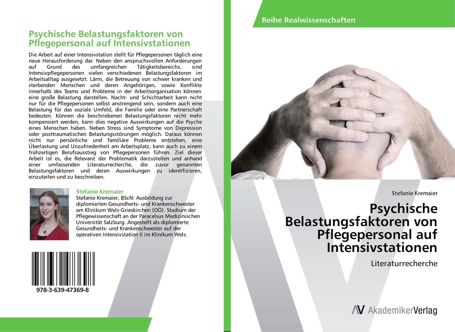 Cover: 9783639473698 | Psychische Belastungsfaktoren von Pflegepersonal auf Intensivstationen