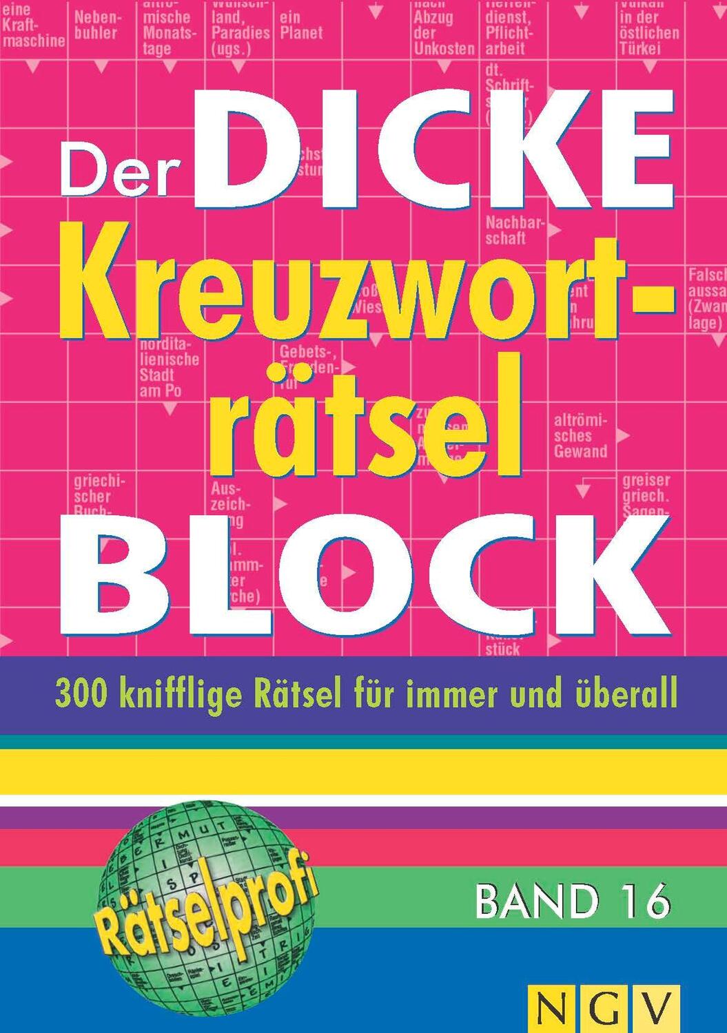 Cover: 9783625172413 | Der dicke Kreuzworträtsel-Block Band 16 | Taschenbuch | Deutsch | 2014