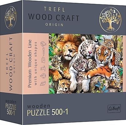 Cover: 5900511201529 | Wildkatzen im Dschungel (Holzpuzzle) | Spiel | In Spielebox | 2022
