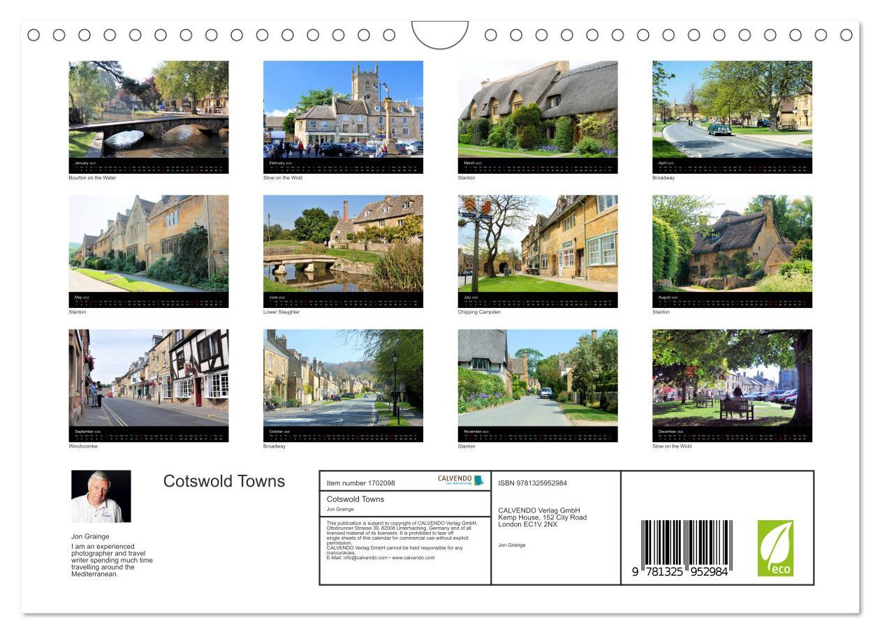 Bild: 9781325952984 | Cotswold Towns (Wall Calendar 2025 DIN A4 landscape), CALVENDO 12...