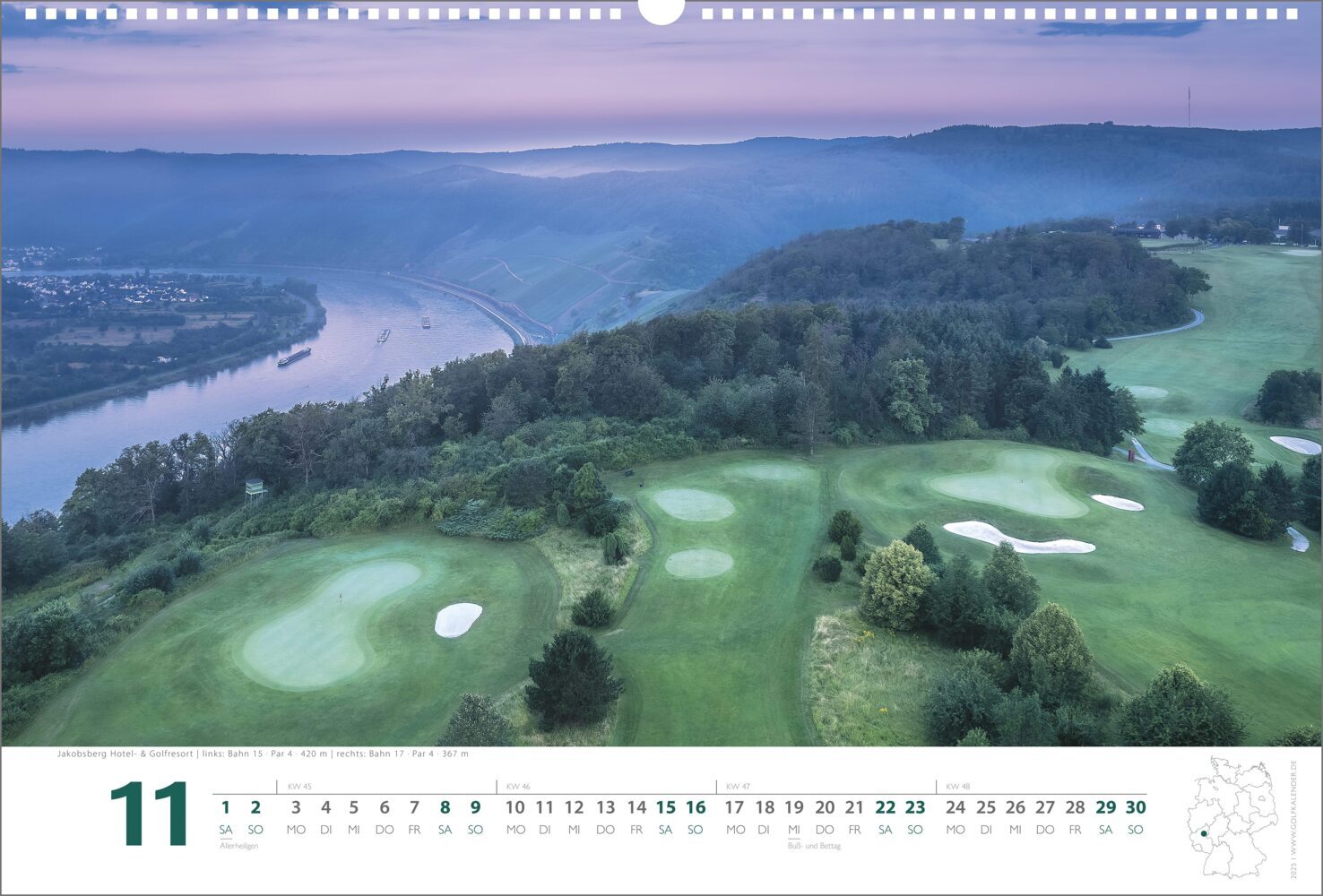 Bild: 9783948543075 | Golfkalender 2025 | Ralph Dörnte | Kalender | Spiralbindung | Deutsch