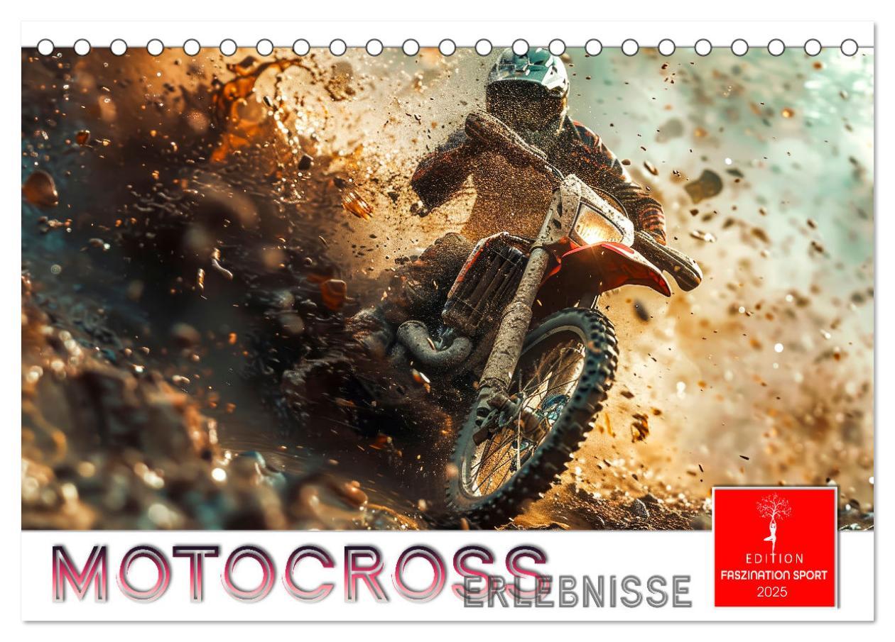 Cover: 9783457148082 | Motocross Erlebnisse (Tischkalender 2025 DIN A5 quer), CALVENDO...