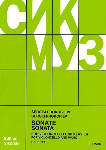 Cover: 9790003032863 | Cello Sonata Op. 119 | Sergei Prokofiev | Buch | Sikorski Edition