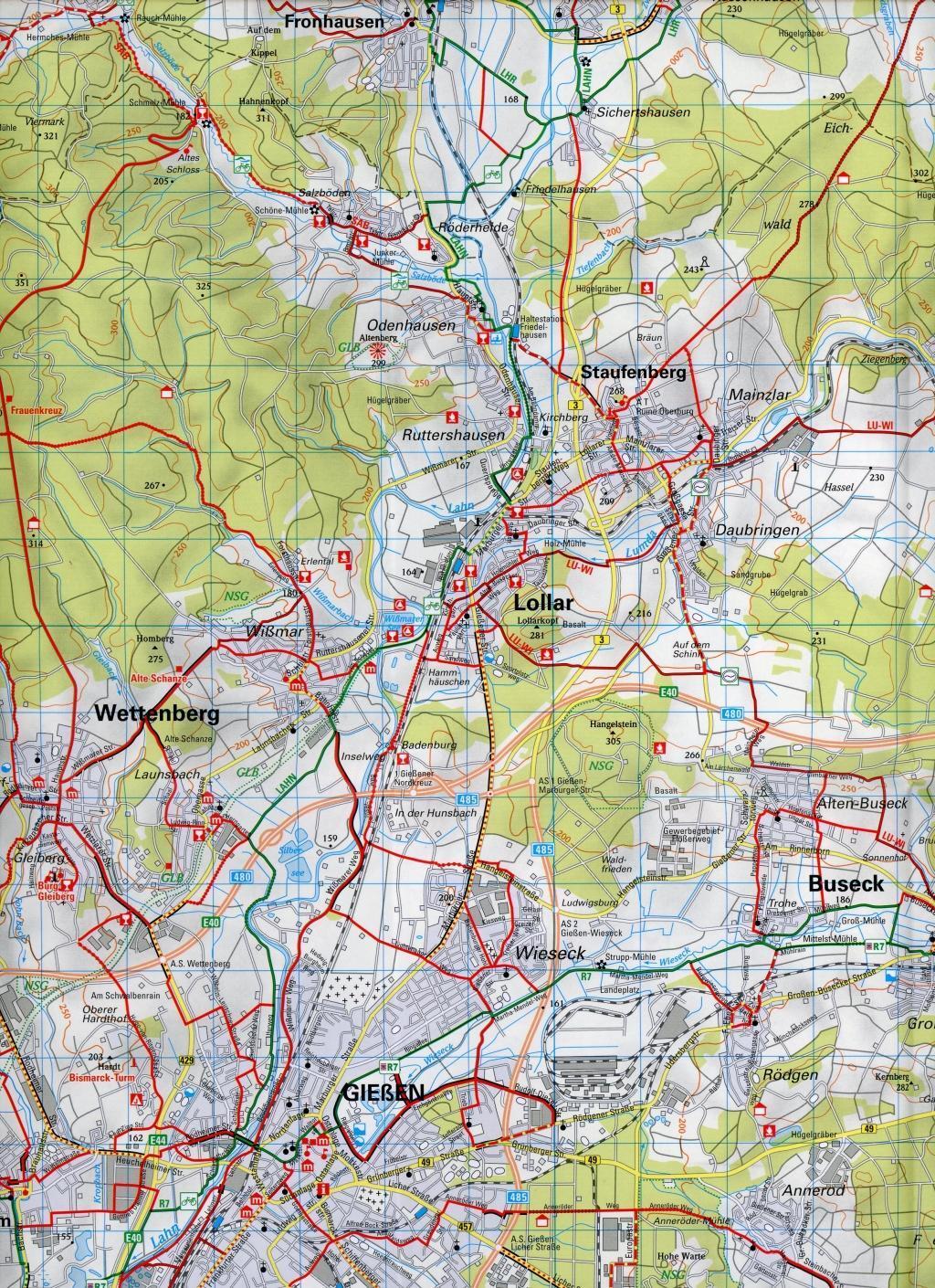 Bild: 9783870737047 | Radwandern im Landkreis Gießen 1 : 50.000 | (Land-)Karte | Deutsch