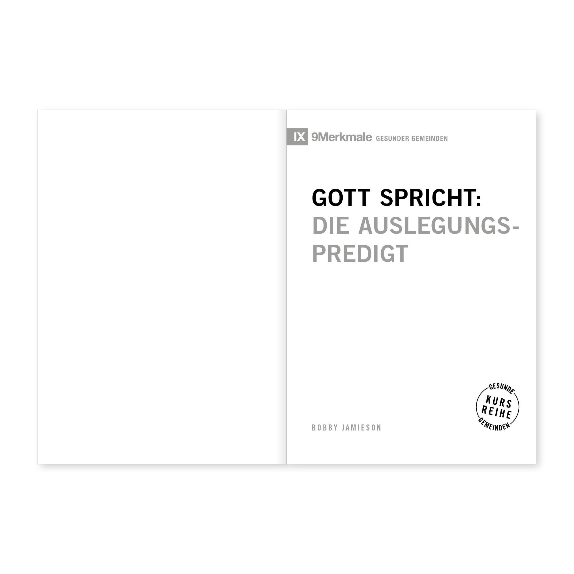 Bild: 9783986652555 | Gott spricht | Die Auslegungspredigt | Bobby Jamieson | Taschenbuch