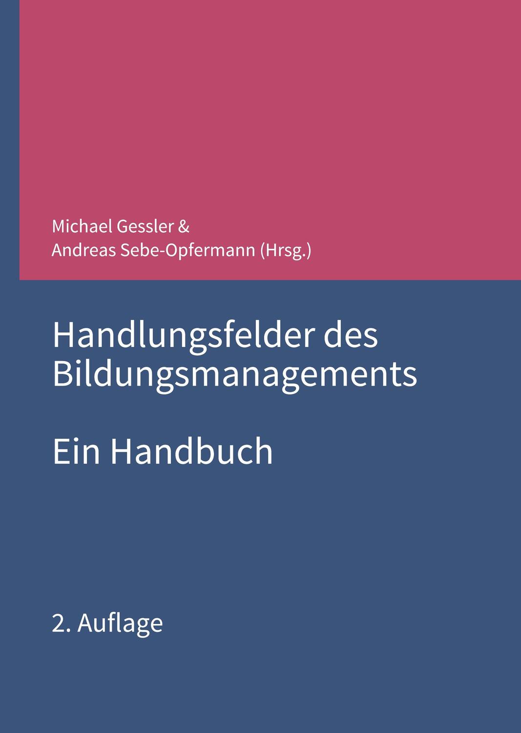 Cover: 9783748201878 | Handlungsfelder des Bildungsmanagements | Ein Handbuch | Wilkesmann