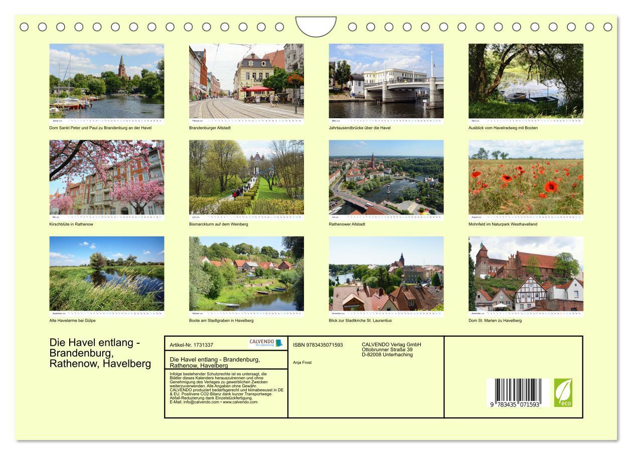 Bild: 9783435071593 | Die Havel entlang - Brandenburg, Rathenow, Havelberg (Wandkalender...