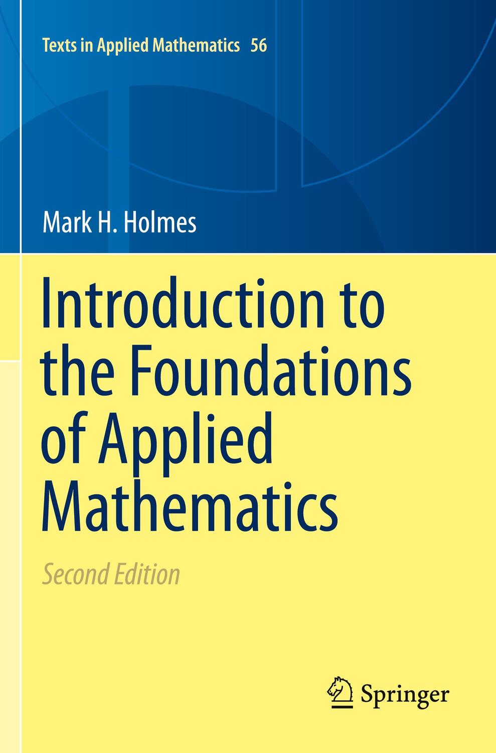 Cover: 9783030242633 | Introduction to the Foundations of Applied Mathematics | Holmes | Buch