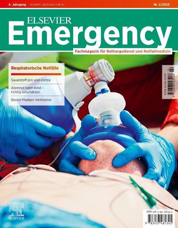 Cover: 9783437481345 | ELSEVIER Emergency. Respiratorische Notfälle. 2/2023 | Claudia Schwarz