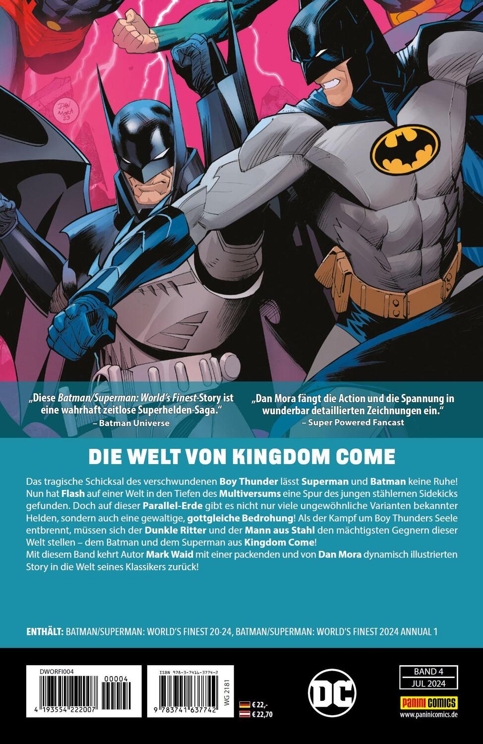 Rückseite: 9783741637742 | Batman/Superman: World's finest | Mark Waid (u. a.) | Taschenbuch