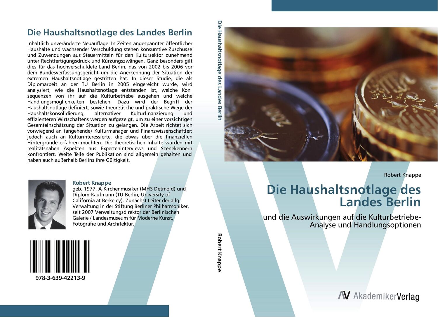 Cover: 9783639422139 | Die Haushaltsnotlage des Landes Berlin | Robert Knappe | Taschenbuch