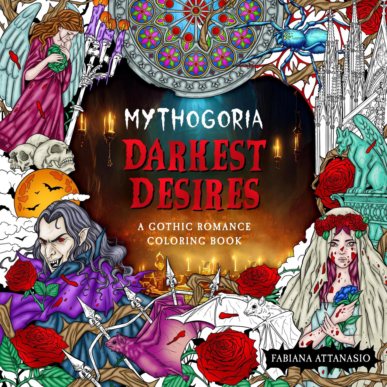 Cover: 9781250287076 | Mythogoria: Darkest Desires | A Gothic Romance Coloring Book | Buch