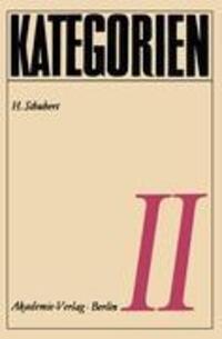 Cover: 9783540048664 | Kategorien II | H. Schubert | Taschenbuch | Heidelberger Taschenbücher