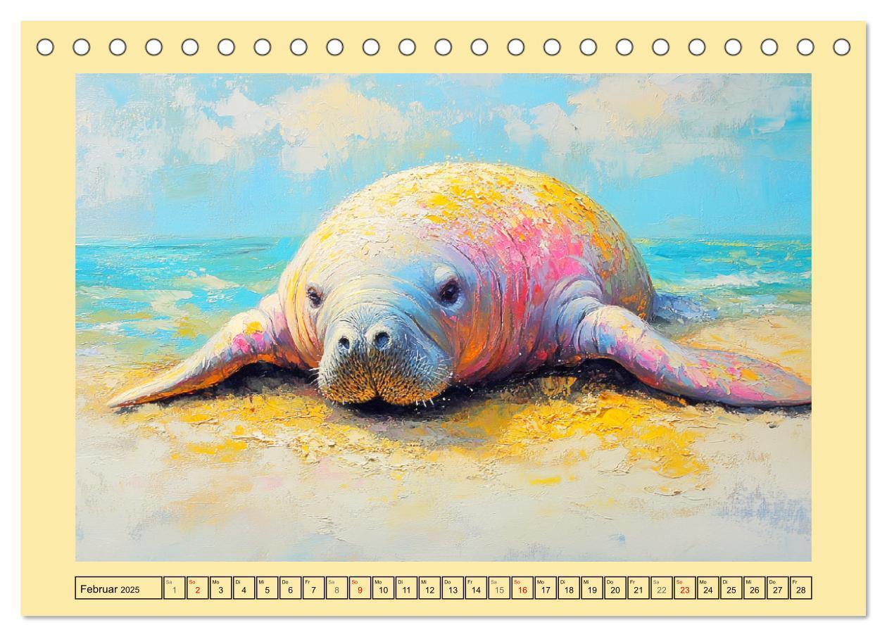 Bild: 9783457203620 | Manatee Paintings. Rundschwanzseekühe im Ölgemälde-Stil...