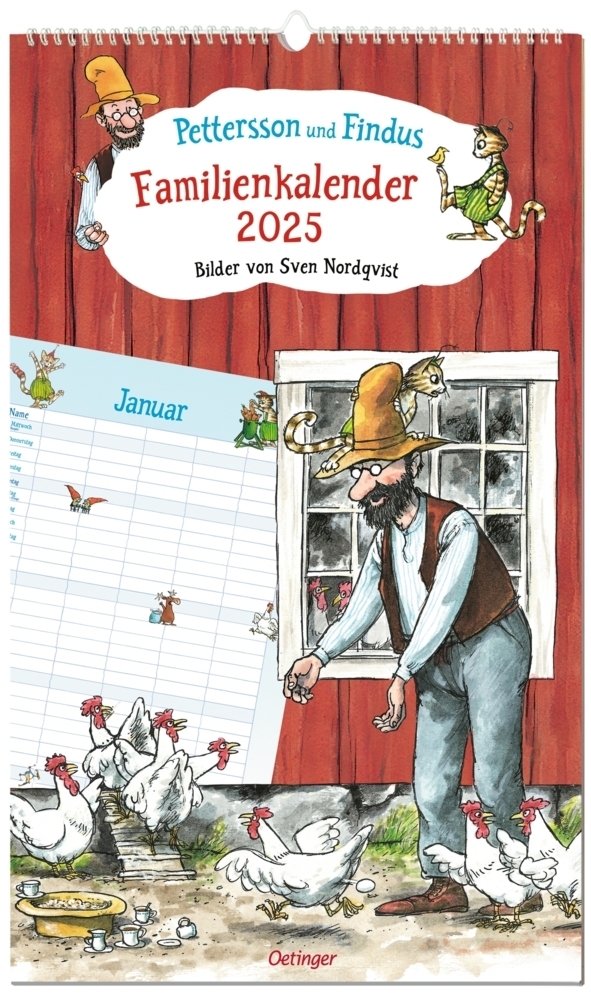 Cover: 4260512187453 | Pettersson und Findus. Familienkalender 2025 | Sven Nordqvist | 14 S.