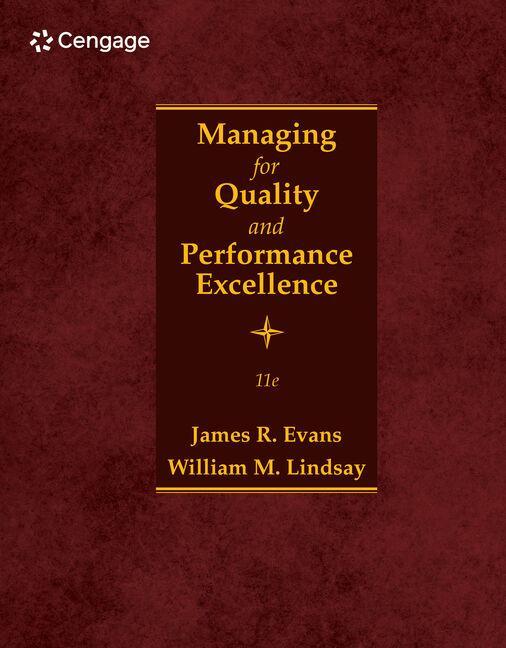 Cover: 9780357442036 | Managing for Quality and Performance Excellence | James Evans (u. a.)
