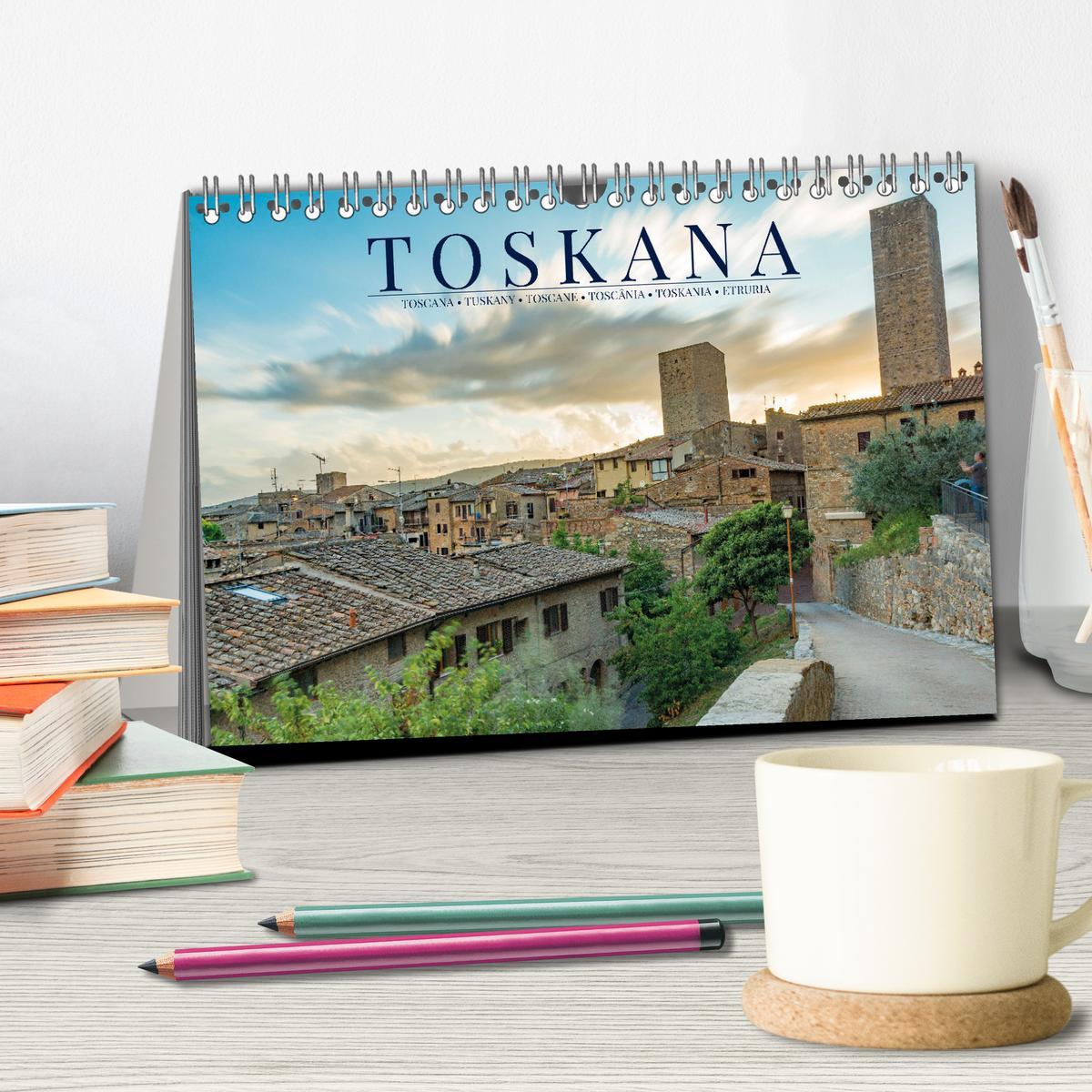 Bild: 9783435383030 | Motive der Toskana (Tischkalender 2025 DIN A5 quer), CALVENDO...