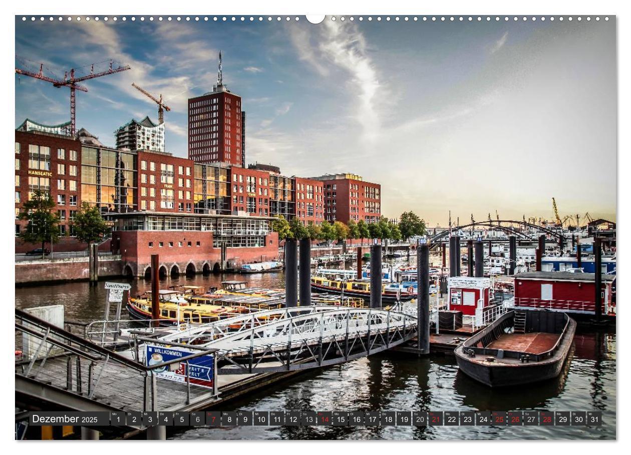 Bild: 9783435833443 | Stadt Hamburg (Wandkalender 2025 DIN A2 quer), CALVENDO Monatskalender