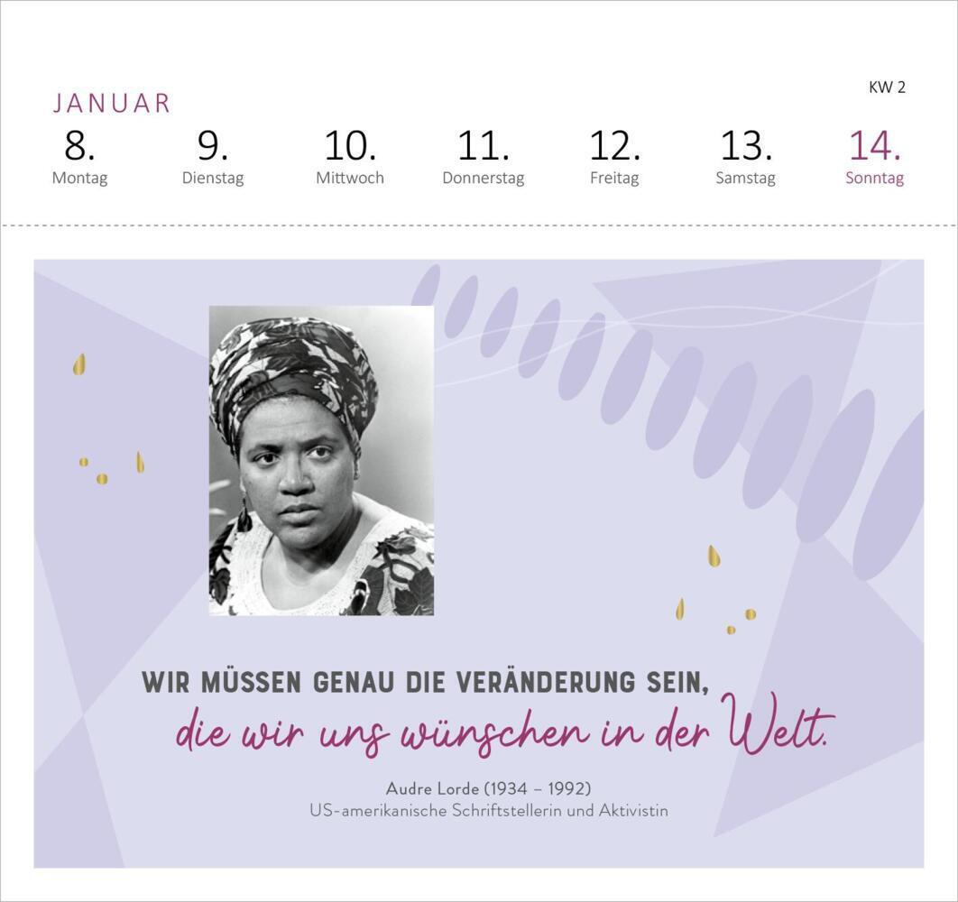 Bild: 4014489129981 | Postkartenkalender Kluge Frauen, die unsere Welt bewegten 2024 | Braun