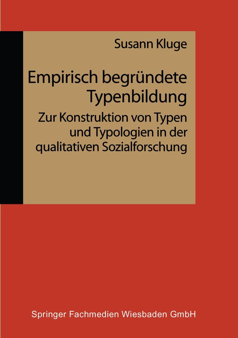 Cover: 9783810022646 | Empirisch begründete Typenbildung | Susann Kluge | Taschenbuch | 1999